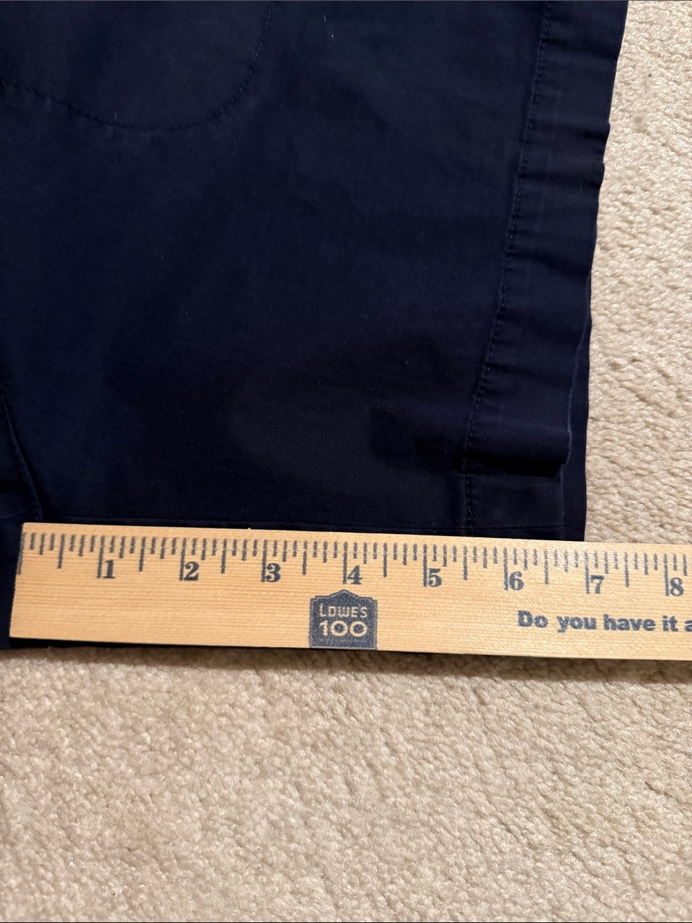 Talbots Navy Button-Front Bermuda Shorts - Picture 6 of 6